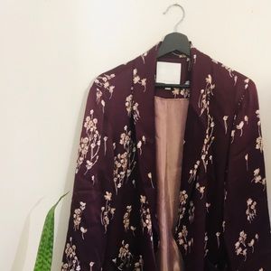Anthropologie Ett:Twa Floral Blazer Size M